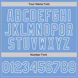 Custom Light Blue-White Classic Vertical Stripe Fluid Liquid Texture Authentic Baseball Jersey