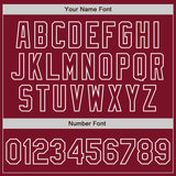 Custom Crimson-White Classic Vertical Stripe Fluid Liquid Texture Authentic Baseball Jersey