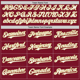 Custom Crimson White-Old Gold Classic Vertical Stripe Fluid Liquid Texture Authentic Baseball Jersey