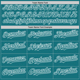 Custom Teal-White Classic Vertical Stripe Fluid Liquid Texture Authentic Baseball Jersey