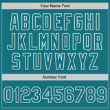 Custom Teal-White Classic Vertical Stripe Fluid Liquid Texture Authentic Baseball Jersey
