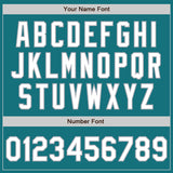 Custom Teal White-Gray Classic Vertical Stripe Fluid Liquid Texture Authentic Baseball Jersey