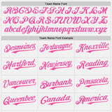 Custom White Pink-Royal Gradient Vertical Stripe Argentina Style Authentic Baseball Jersey