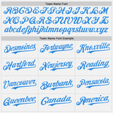 Custom White Electric Blue-Orange Gradient Vertical Stripe Argentina Style Authentic Baseball Jersey