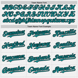 Custom White Teal Pink-Black Gradient Vertical Stripe Argentina Style Authentic Baseball Jersey