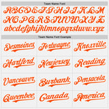 Custom White Orange-Brown Gradient Vertical Stripe Argentina Style Authentic Baseball Jersey