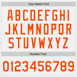Custom White Orange-Brown Gradient Vertical Stripe Argentina Style Authentic Baseball Jersey