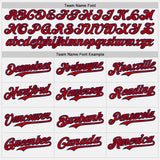 Custom White Red Electric Blue-Navy Gradient Vertical Stripe Argentina Style Authentic Baseball Jersey