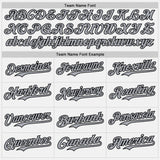 Custom White Gray Midnight Green-Black Gradient Vertical Stripe Argentina Style Authentic Baseball Jersey