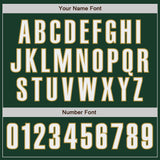 Custom Green White-Old Gold Classic Color Block Side Panel Stripe Authentic Baseball Jersey