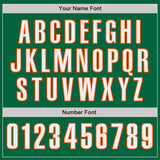 Custom Kelly Green White-Orange Classic Color Block Side Panel Stripe Authentic Baseball Jersey