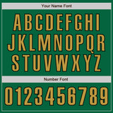 Custom Kelly Green Old Gold-Black Classic Color Block Side Panel Stripe Authentic Baseball Jersey