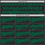 Custom Black Kelly Green Pinstripe Authentic Baseball Jersey