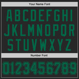 Custom Black Kelly Green Pinstripe Authentic Baseball Jersey