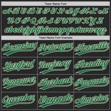 Custom Black Kelly Green Pinstripe-Cream Authentic Baseball Jersey