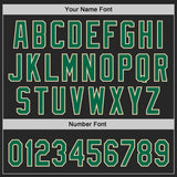 Custom Black Kelly Green Pinstripe-Cream Authentic Baseball Jersey