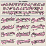 Custom Cream Black Pinstripe-Light Pink Authentic Baseball Jersey