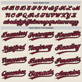 Custom Cream Black Pinstripe-Crimson Authentic Baseball Jersey