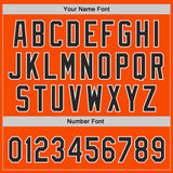 Custom Orange Black Pinstripe-White Authentic Baseball Jersey