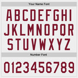 Custom White Crimson Pinstripe Authentic Baseball Jersey