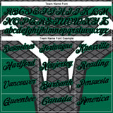 Custom Steel Gray Black-Kelly Green 3D Tennis Performance Polo Shirt