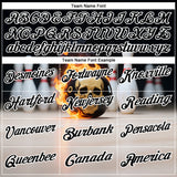 Custom Black White 3D Flame Skull Bowling Performance Polo Shirt