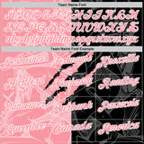 Custom Graffiti Pattern Medium Pink Black-White 3D Scratch Performance Polo Shirt