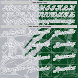 Custom Graffiti Pattern Gray Green-White 3D Scratch Performance Polo Shirt