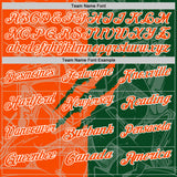 Custom Graffiti Pattern Orange Green-White 3D Scratch Performance Polo Shirt