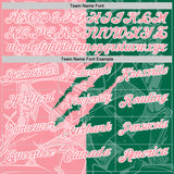 Custom Graffiti Pattern Medium Pink Kelly Green-White 3D Scratch Performance Polo Shirt