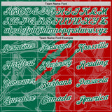 Custom Graffiti Pattern Kelly Green Red-White 3D Scratch Performance Polo Shirt