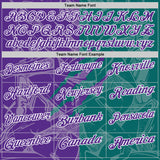 Custom Graffiti Pattern Purple Teal-White 3D Scratch Performance Polo Shirt