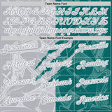 Custom Graffiti Pattern Gray Teal-White 3D Scratch Performance Polo Shirt