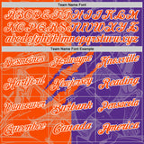Custom Graffiti Pattern Orange Purple-White 3D Scratch Performance Polo Shirt