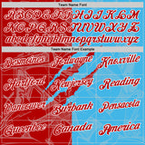 Custom Graffiti Pattern Red Sky Blue-White 3D Scratch Performance Polo Shirt