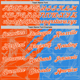 Custom Graffiti Pattern Orange Powder Blue-White 3D Scratch Performance Polo Shirt