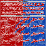 Custom Graffiti Pattern Red Thunder Blue-White 3D Scratch Performance Polo Shirt