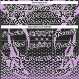 Custom Light Purple Black-White 3D Pattern Design Star And Geometric Shapes Performance Polo Shirt