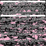 Custom Black Steel Gray Light Pink-White 3D Pattern Design Splash Performance Polo Shirt