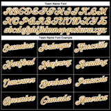 Custom Black Old Gold-White 3D Pattern Design Gold Ribbon Childhood Cancer Awareness Bowling Performance Polo Shirt