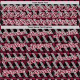 Custom Black Crimson-White 3D Pattern Design Burgundy And White Ribbon Head And Neck Cancer Cancer Awareness Performance Polo Shirt