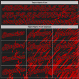 Custom Black-Red Paint Stroke Grunge Streak Performance Polo Shirt