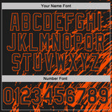 Custom Black-Orange Paint Stroke Grunge Streak Performance Polo Shirt