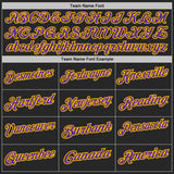 Custom Black Purple-Gold Digital Camo Two Tone Performance Polo Shirt