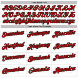 Custom White Black Pinstripe-Red Performance Polo Shirt