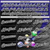 Custom Black Purple-White Billiard Balls Performance Polo Shirt