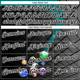 Custom Black Teal-White Billiard Balls Performance Polo Shirt