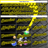 Custom Black-Light Yellow Billiard Balls Performance Polo Shirt