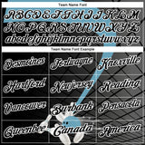 Custom Black Shadow Blue-White Bowling Geometric Grid Performance Polo Shirt