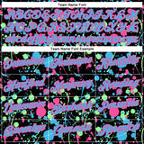 Custom Graffiti Pattern Sky Blue Black Pink-Pea Green Vibrant Multi-Color Abstract Splatter Performance Polo Shirt